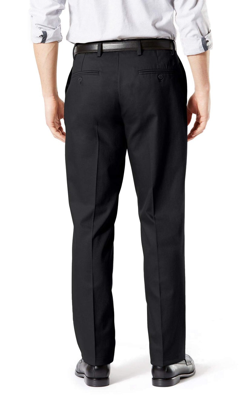DockersÂ® Men's Classic Fit Signature Khaki Lux Cotton Stretch Pants (Regular and Big & Tall), Black, 40W x 30L - Image 3